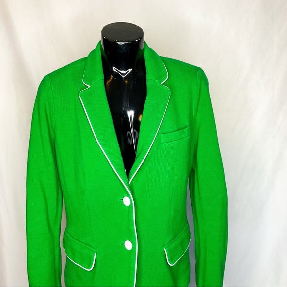 Gap Academy Blazer Green White Trim Preppy Jacket 8 - Picture 2 of 16